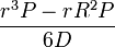 \frac{rˆ3P - rRˆ2P}{6D}