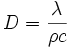 D = \frac{\lambda}{\rho c}